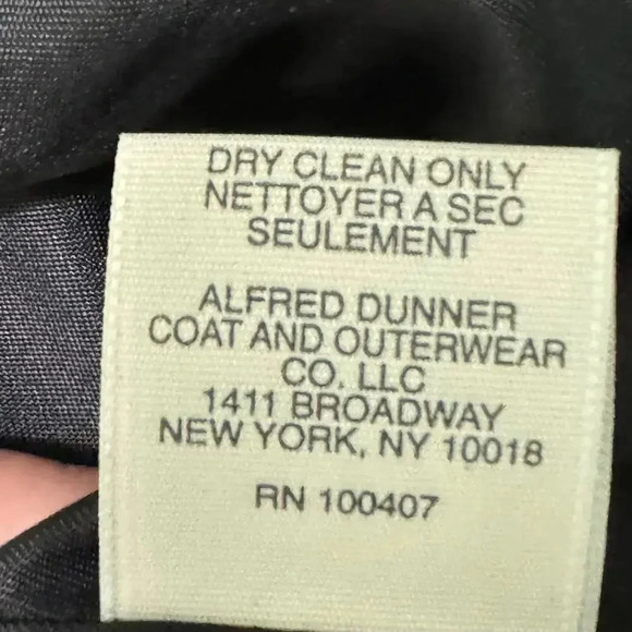 Vintage Made in USA 100% Wool Black Button Front Pea Coat Twee Alfred Dunner 10 - Picture 8 of 8